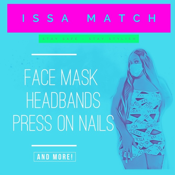 One of a kind matching mask and press on nails. - Picture 1 of 2